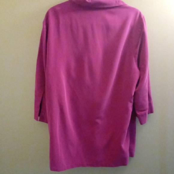Liz Claiborne Women's Button Down Shirt - Magenta - Picture 3 of 3